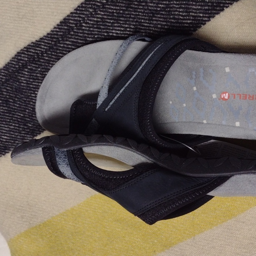 Merrell Black and Gray Terrain Comfort Sandals Sz 8 - Picture 9 of 9